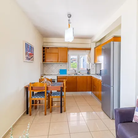 Finas Penthouse,private Terrace,great View,mins From Sea * Kavala